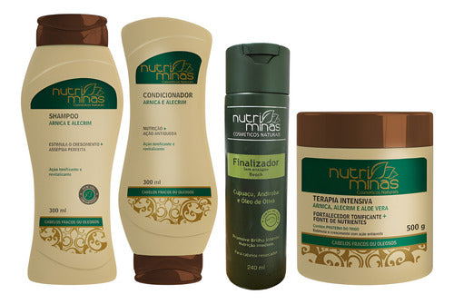Kit Arnica E Alecrim,shampoo, Condic, Finaliz E Terapia 500g
