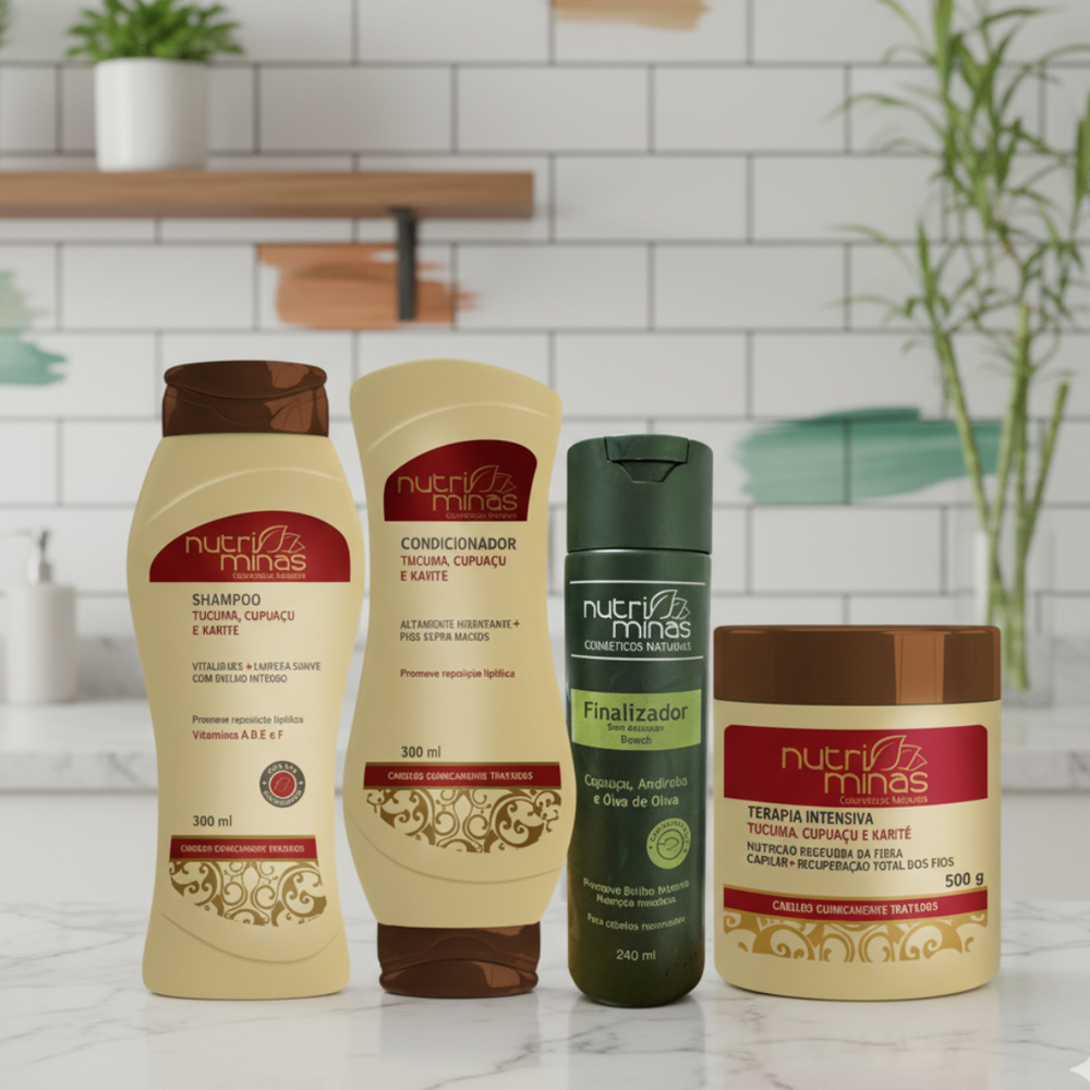 Kit Tucumã, Cupuaçu e Karité com Terapia 500g | Nutriminas