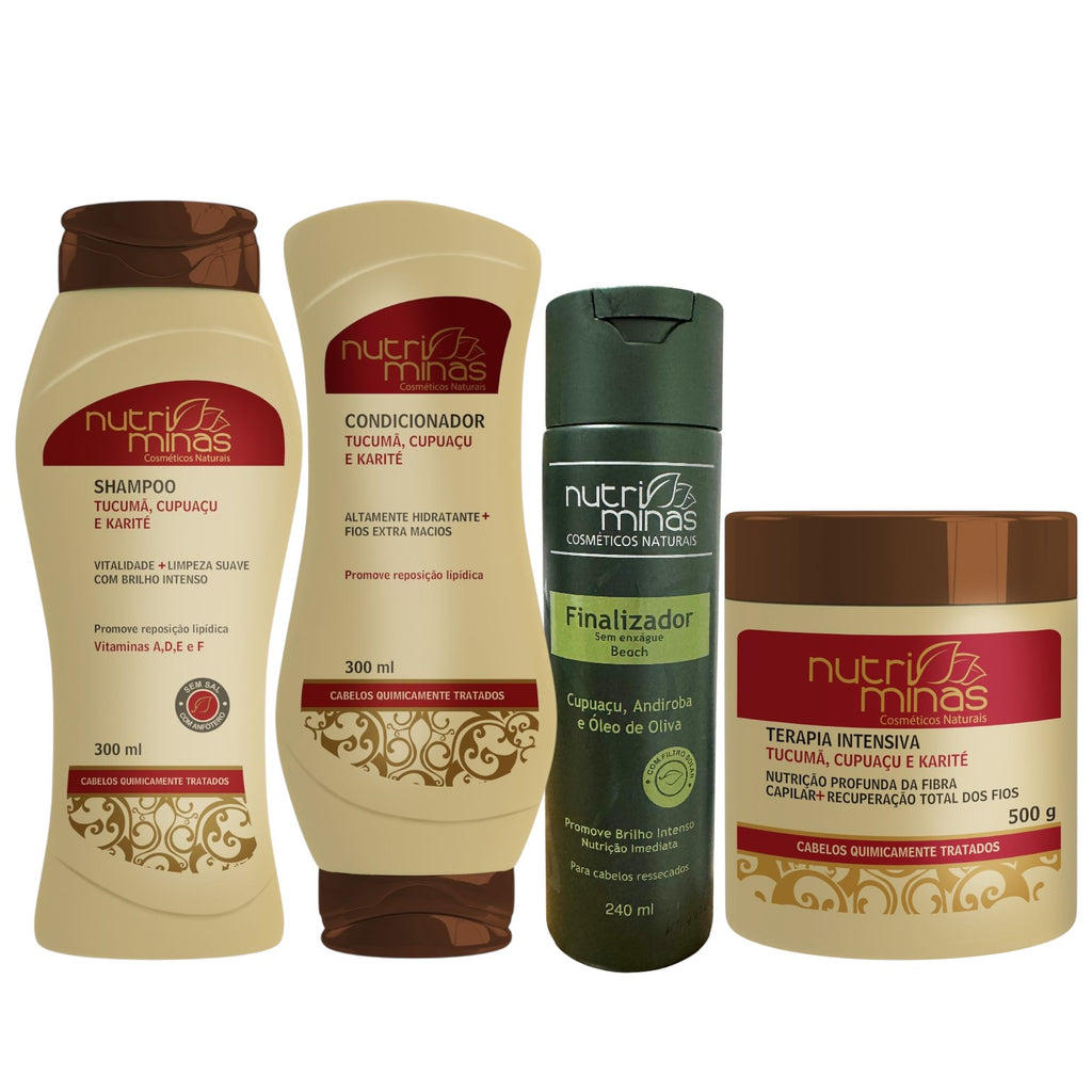 Kit Tucumã, Cupuaçu e Karité com Terapia 500g | Nutriminas