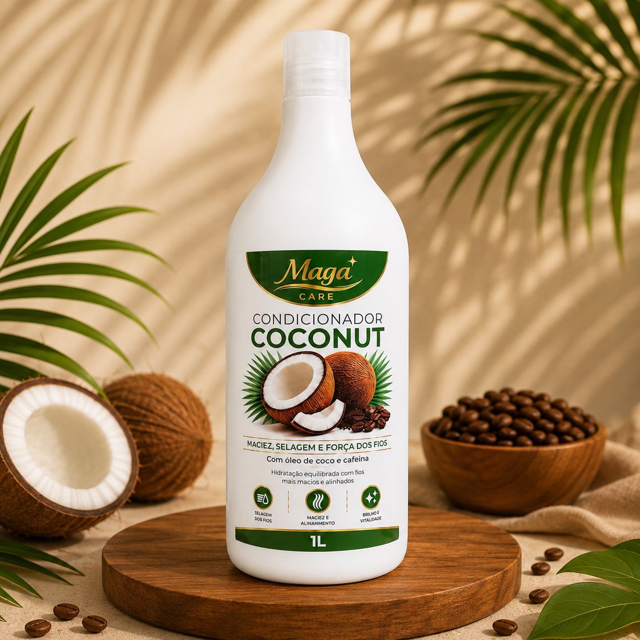 CONDICIONADOR COCONUT COM CAFEINA MAGA CARE 1 KG
