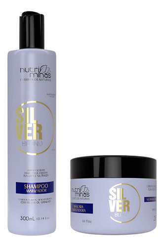 Kit Matizador Silver Blond Nutriminas - Shampoo E Máscara