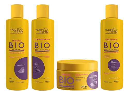 Kit Bio Hialurônico, Shampoo, Condiciona, Máscara E Finaliz