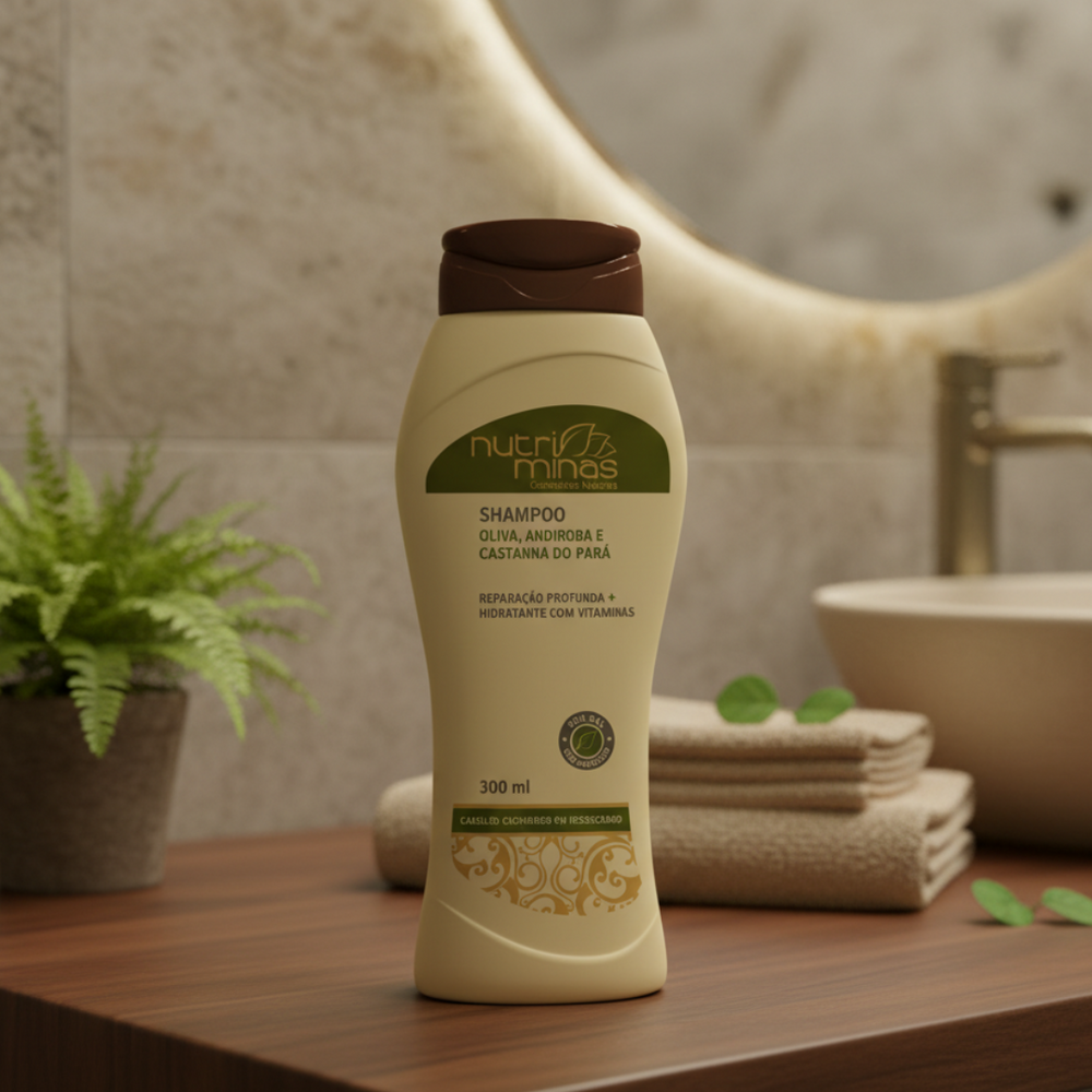Shampoo Oliva, Andiroba e Castanha do Pará Nutriminas - 300ml