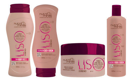 Kit Liso Extremo,shampoo, Condicio, Máscara E Finalizador