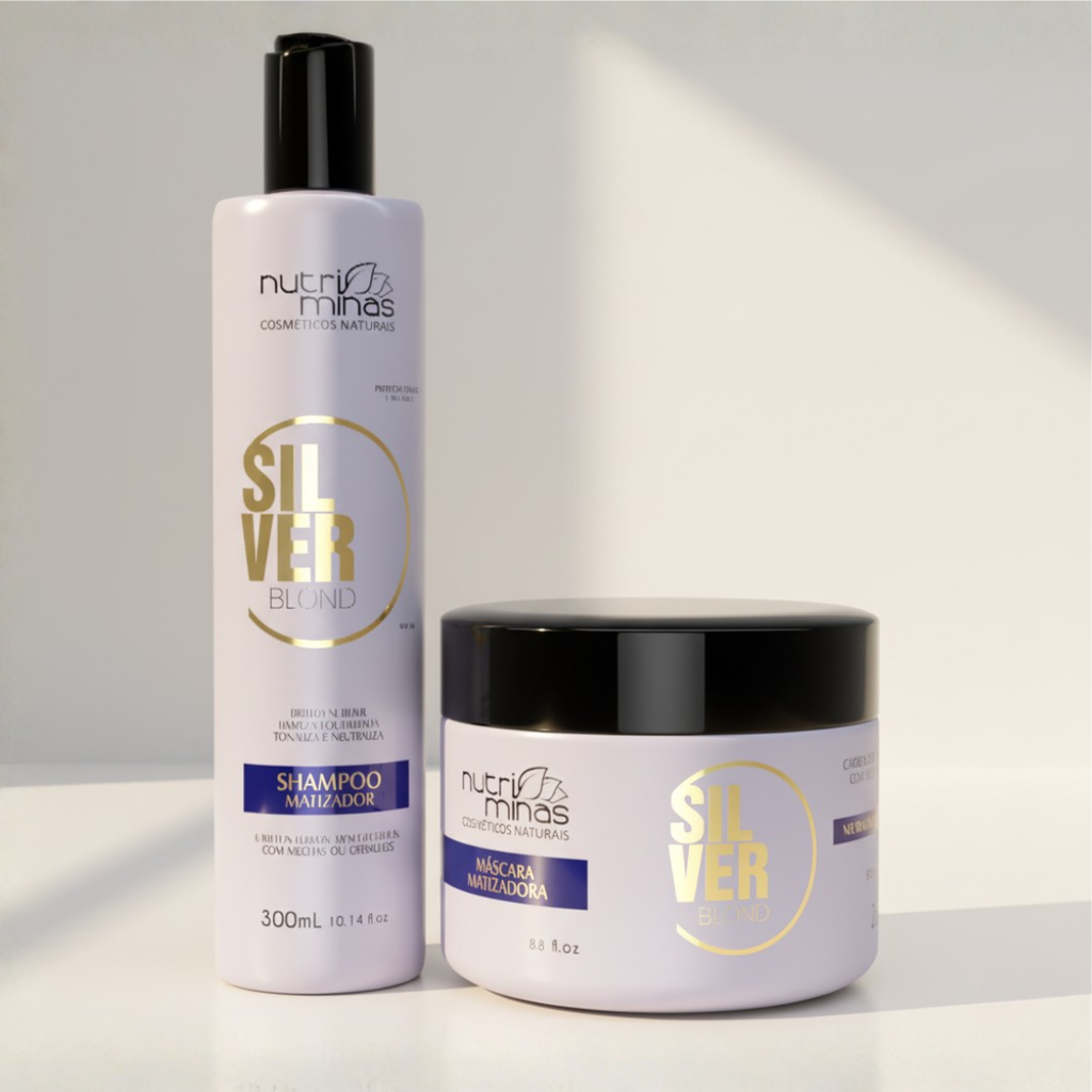 Kit Matizador Silver Blond Nutriminas - Shampoo E Máscara