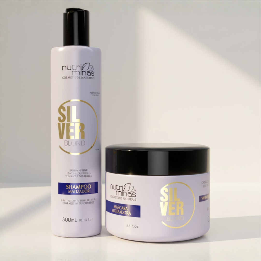 Kit Matizador Silver Blond Nutriminas - Shampoo E Máscara